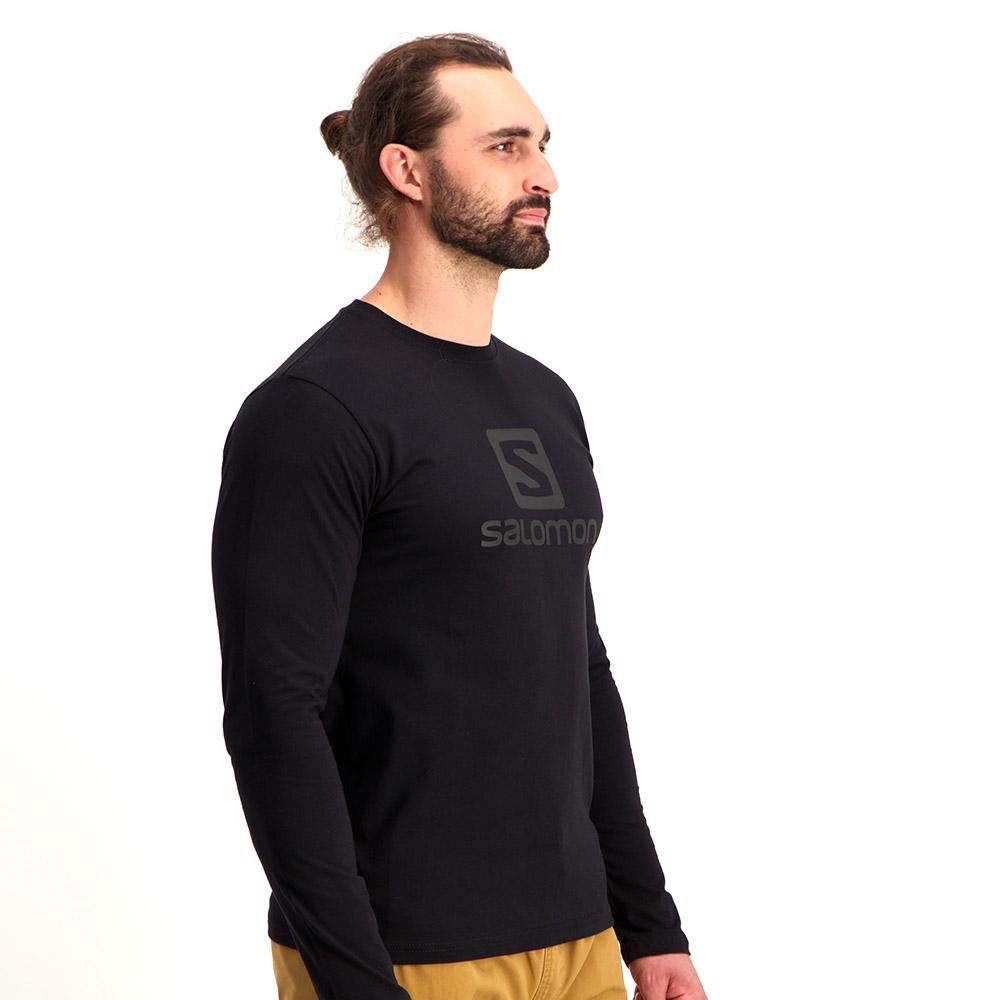 T Shirts Salomon ACHIEVE LS M Homme Noir | ONFAQ-5904