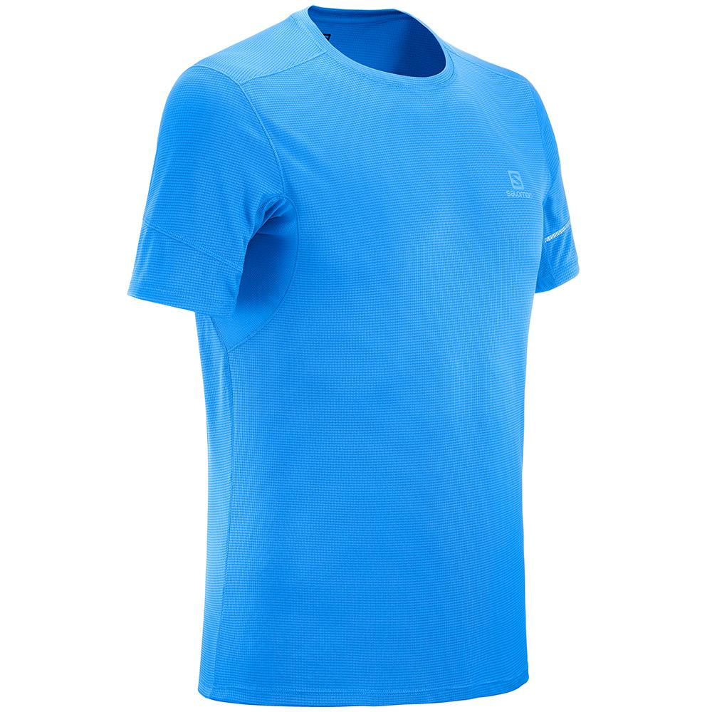 T Shirts Salomon AGILE SS M Homme Indigo | WDFRP-0871