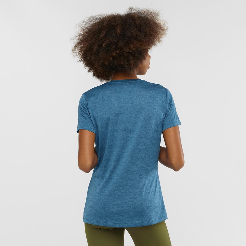 T Shirts Salomon AGILE SS W Femme Bleu | GRPUJ-5192