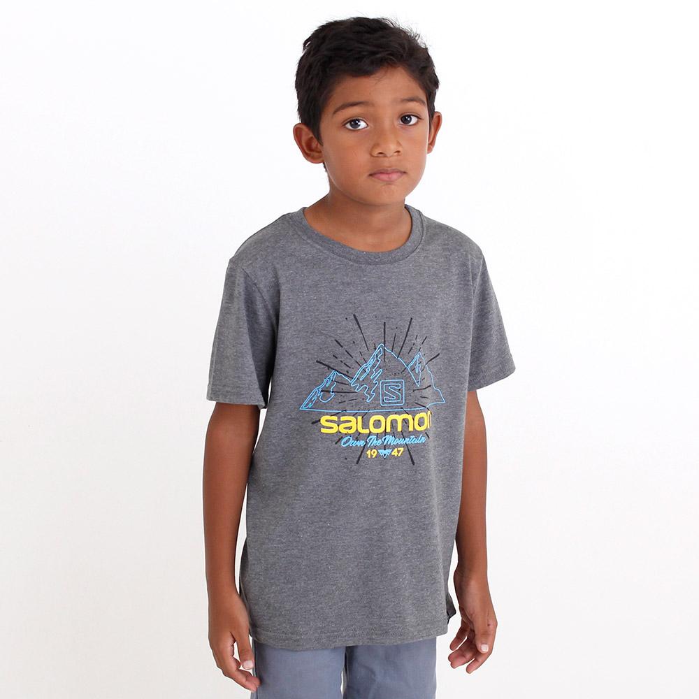 T Shirts Salomon ATLAS SS B Enfant Noir | PRUYA-2015