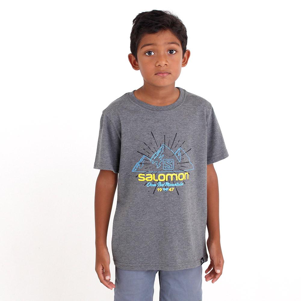 T Shirts Salomon ATLAS SS B Enfant Noir | PRUYA-2015