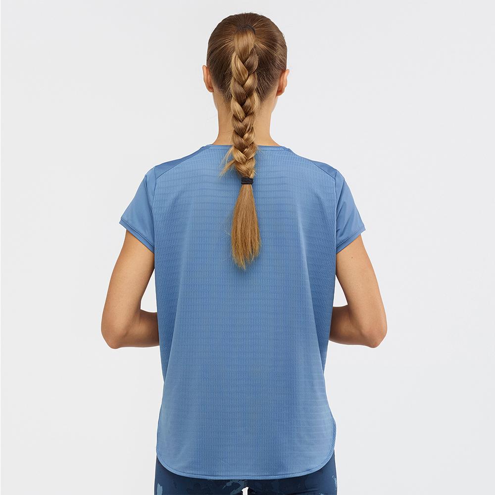 T Shirts Salomon COMET BREEZE W Femme Bleu | KYRHZ-5178