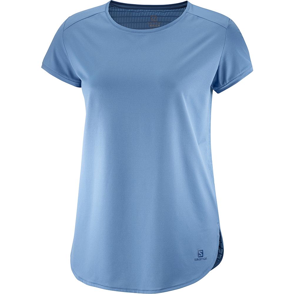 T Shirts Salomon COMET BREEZE W Femme Bleu | KYRHZ-5178