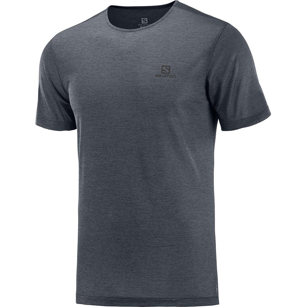 T Shirts Salomon COSMIC CREW SS M Short Sleeve Homme Noir | RUNOM-0913