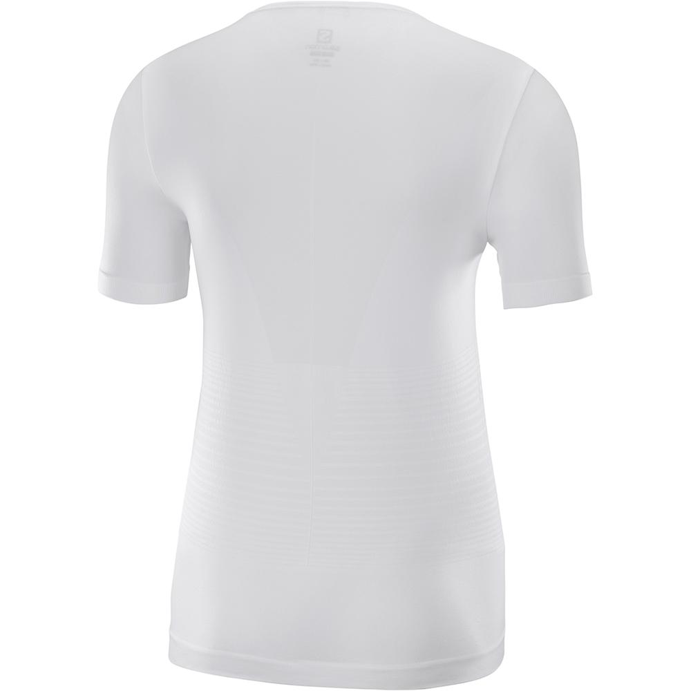 T Shirts Salomon ELEVATE MOVE'ON W Femme Blanche | SXWUH-9456