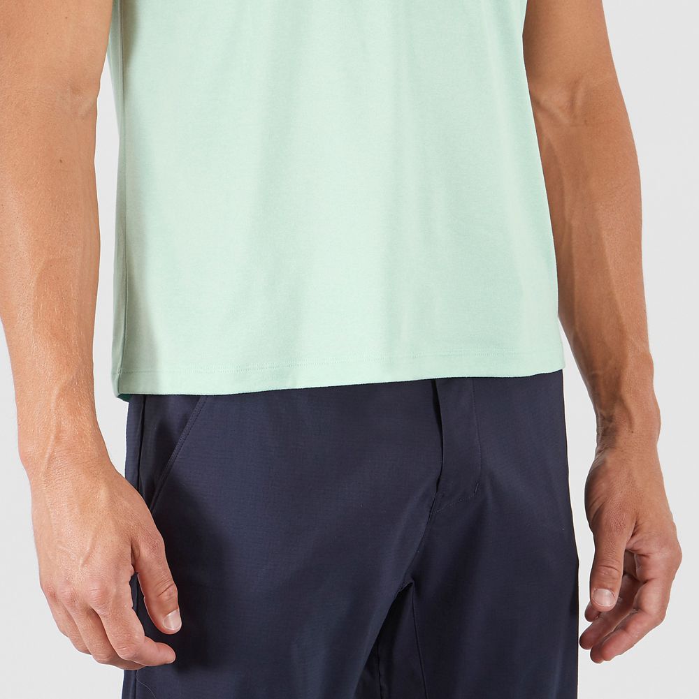 T Shirts Salomon EXPLORE M Short Sleeve Homme Bleu | YATOV-3290