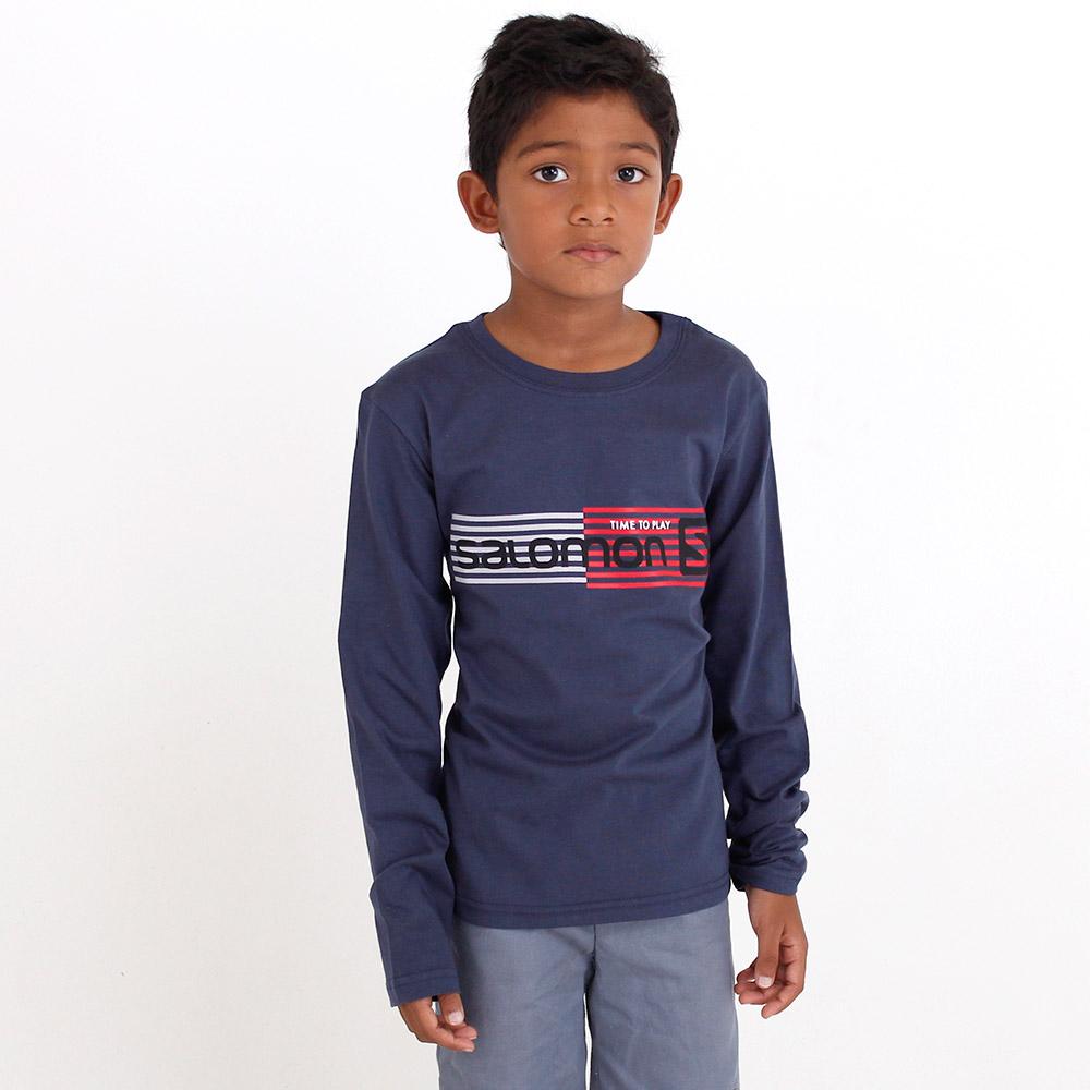 T Shirts Salomon JOEY LS B Enfant Bleu | ZKPYN-2531