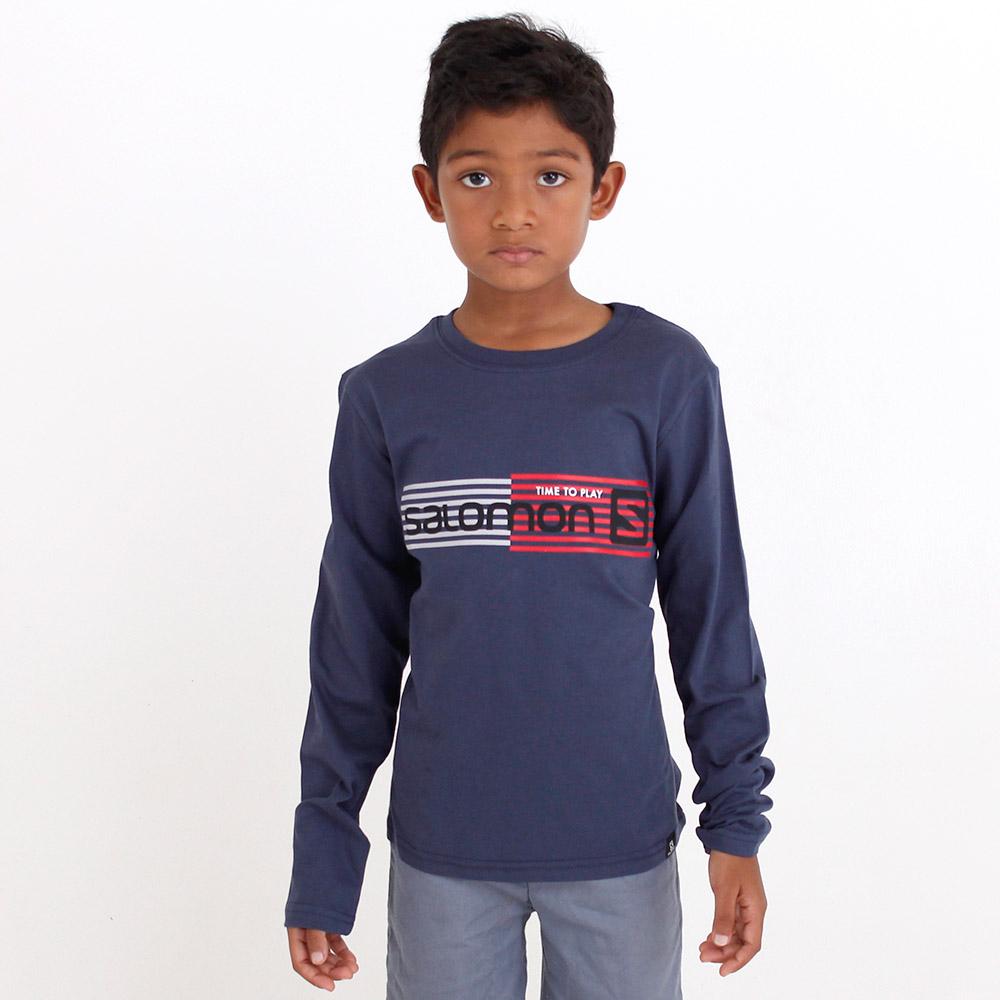 T Shirts Salomon JOEY LS B Enfant Bleu | ZKPYN-2531