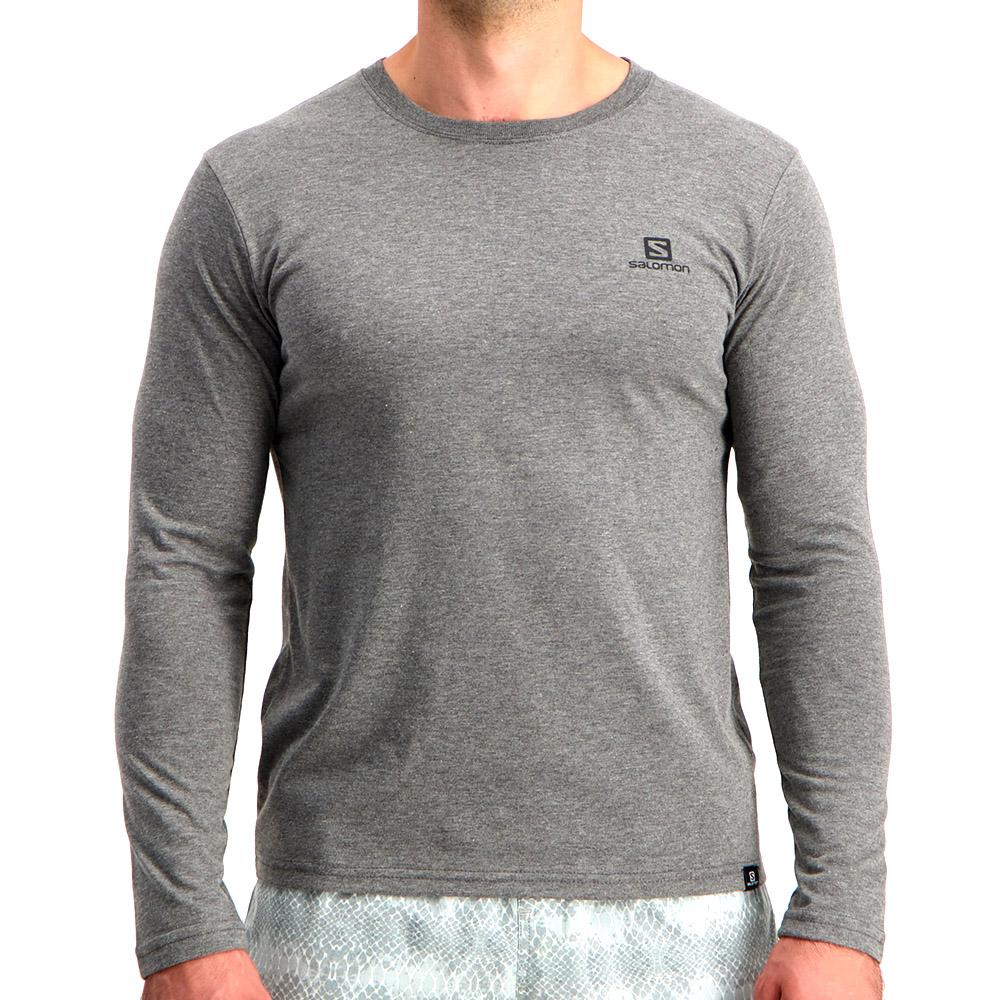 T Shirts Salomon MINIMAL LS M Homme Noir | PFXUW-7465