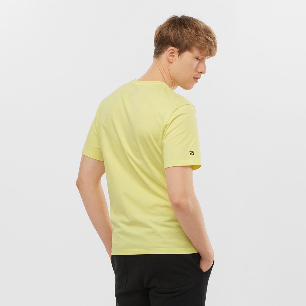 T Shirts Salomon OUTLIFE GRAPHIC SALOMONOTONE SS M Short Sleeve Homme Jaune | RBGUZ-0627