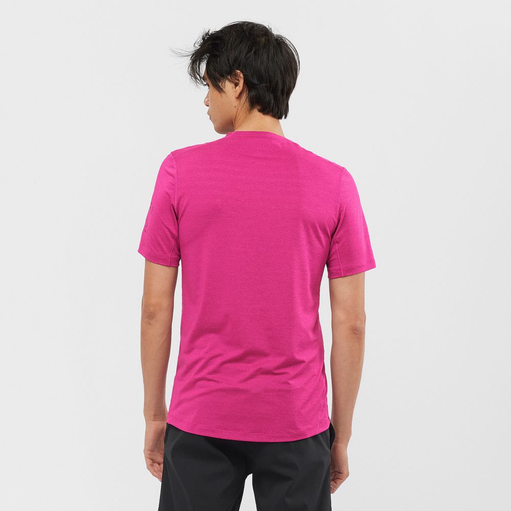 T Shirts Salomon OUTLINE New Trail Running Gear Homme Violette | VCHDS-1084