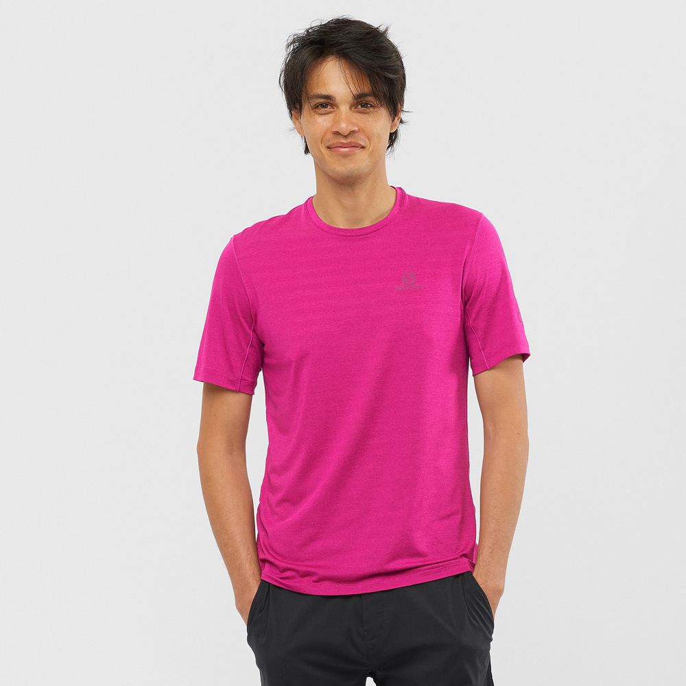 T Shirts Salomon OUTLINE New Trail Running Gear Homme Violette | VCHDS-1084