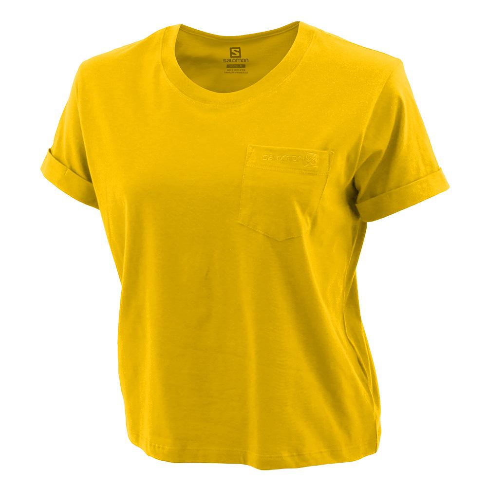 T Shirts Salomon POCKET SS W Femme Jaune | ZKTRM-5047