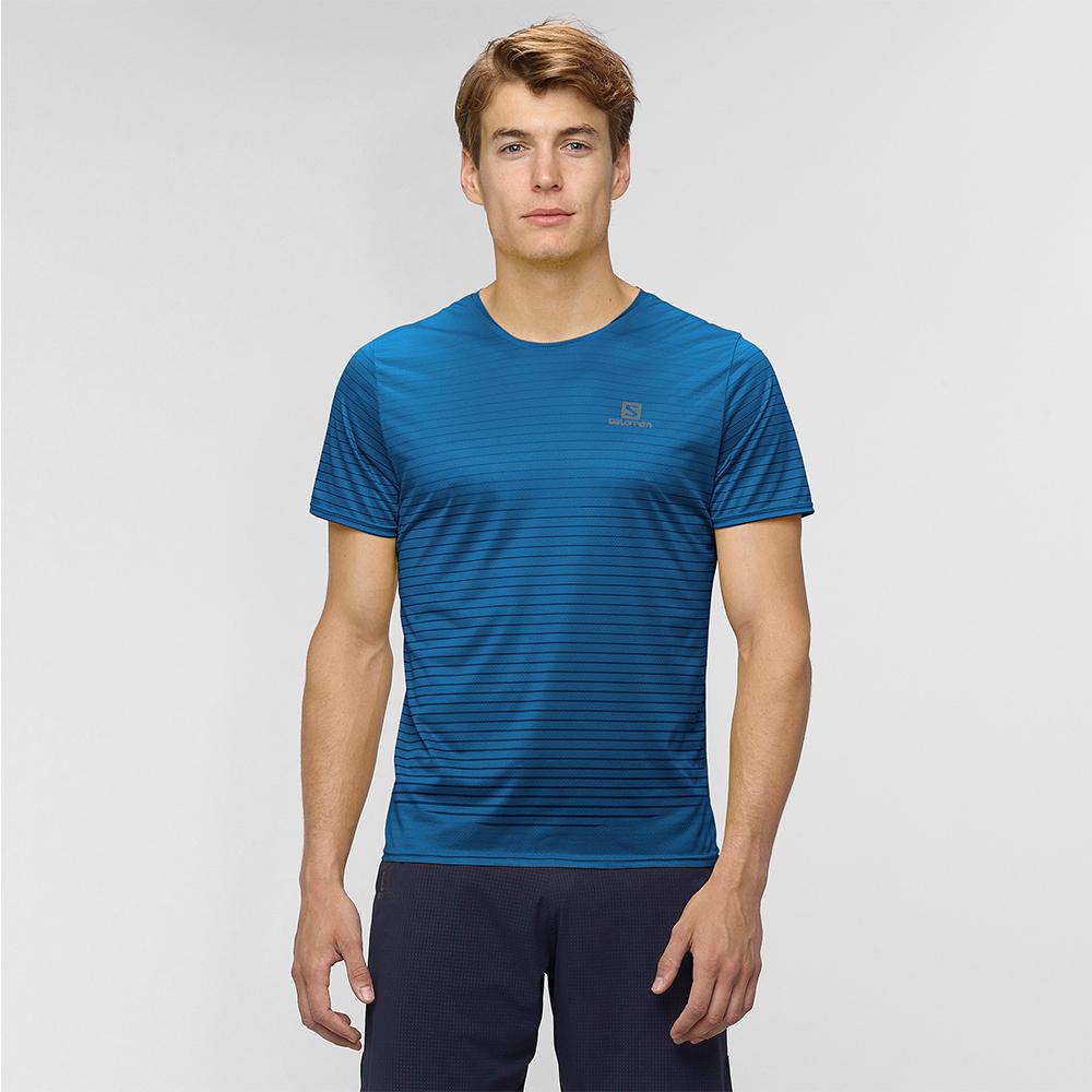 T Shirts Salomon SENSE M Homme Bleu | RBQPE-4817