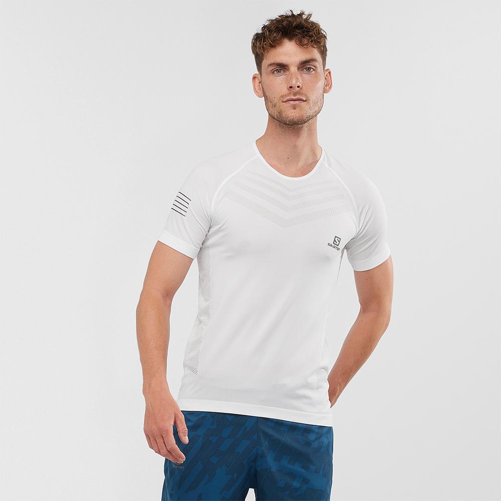 T Shirts Salomon SENSE PRO M Homme Blanche | YOTLZ-8106