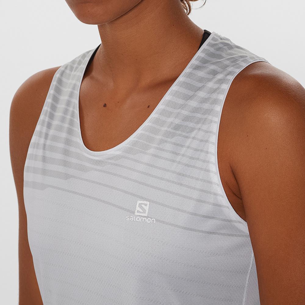 T Shirts Salomon SENSE W Femme Blanche | CKQFL-3165