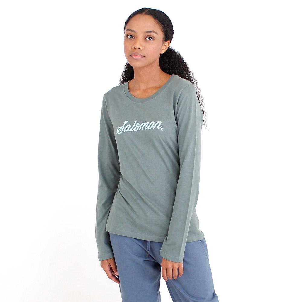 T Shirts Salomon SMOOTH LS W Long Sleeve Femme Vert | CWVRB-3108