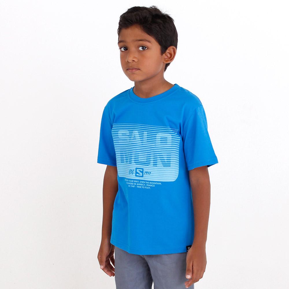 T Shirts Salomon TOMMY SS B Enfant Bleu | DFUHS-5972