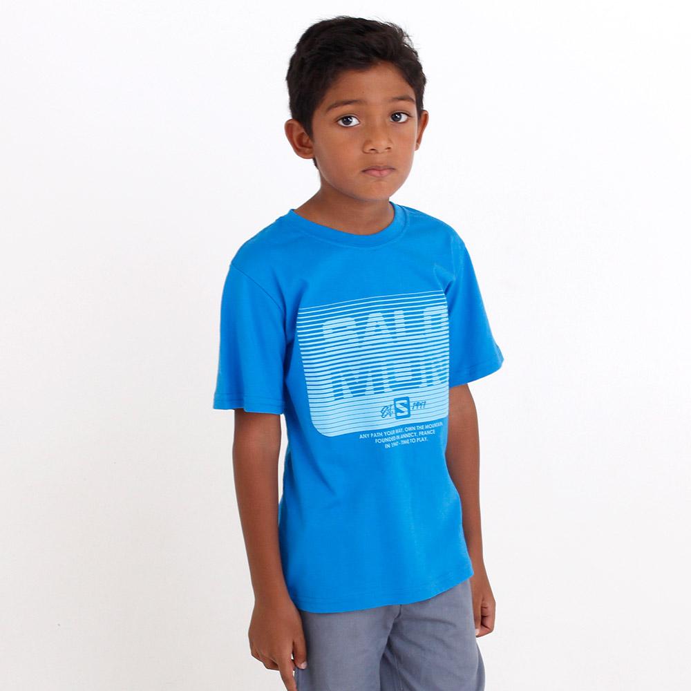 T Shirts Salomon TOMMY SS B Enfant Bleu | DFUHS-5972