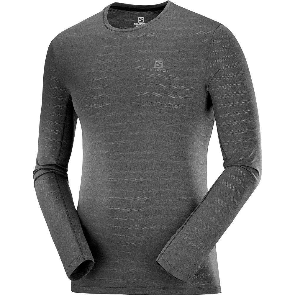 T Shirts Salomon XA LS M Homme Noir | DUMOX-2196