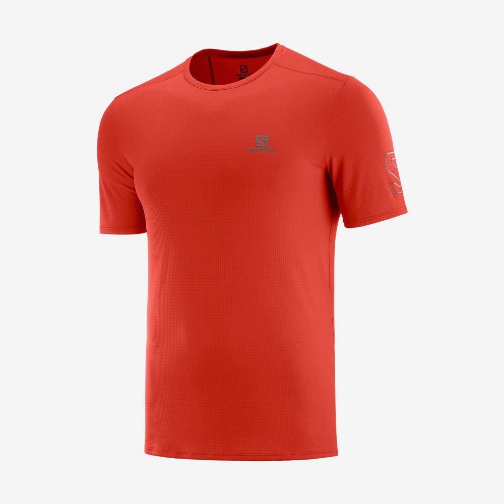 T Shirts Salomon XA TRAIL Short Sleeve Homme Orange | XMFGV-3274