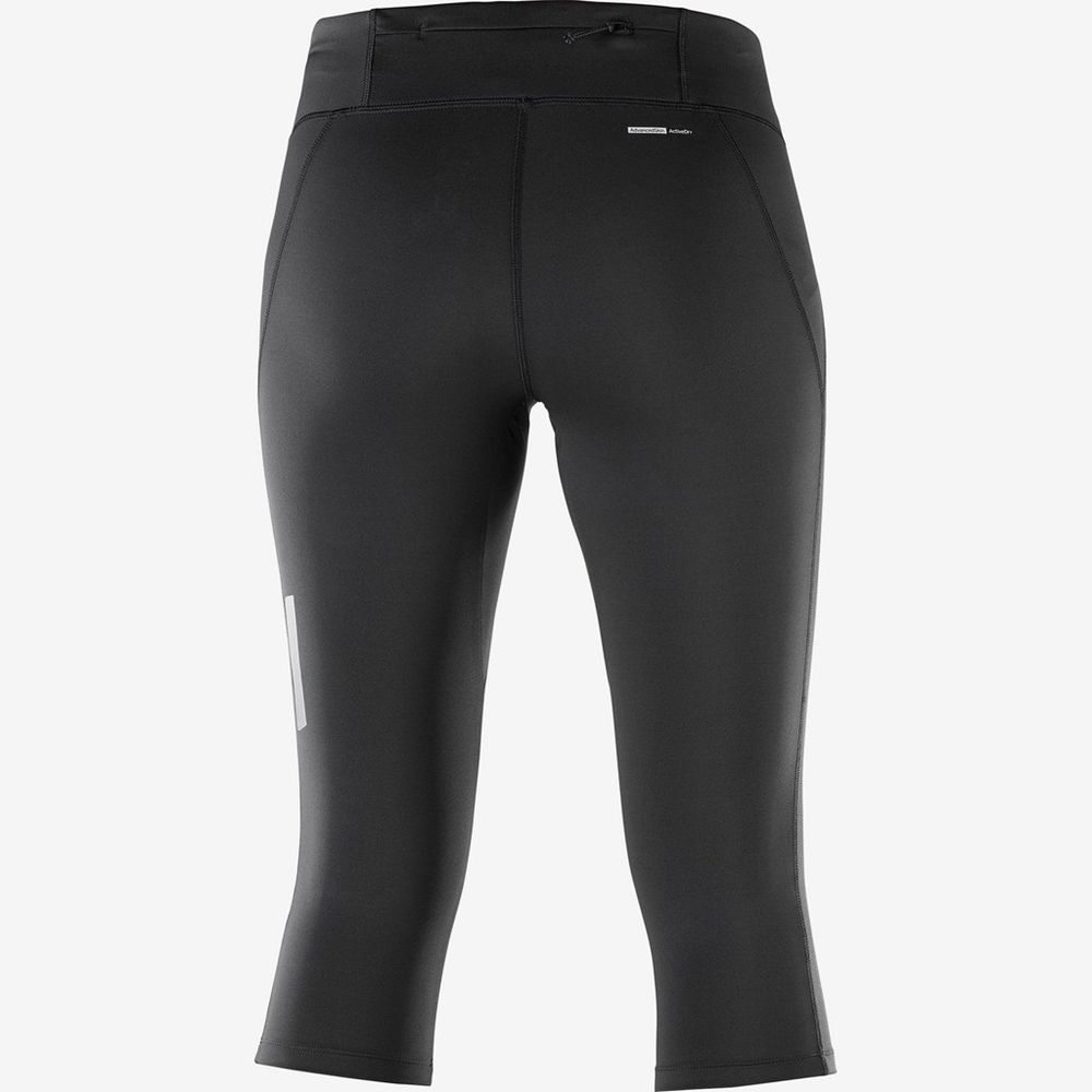 Tights Salomon AGILE MID Femme Noir | YPMAR-6758