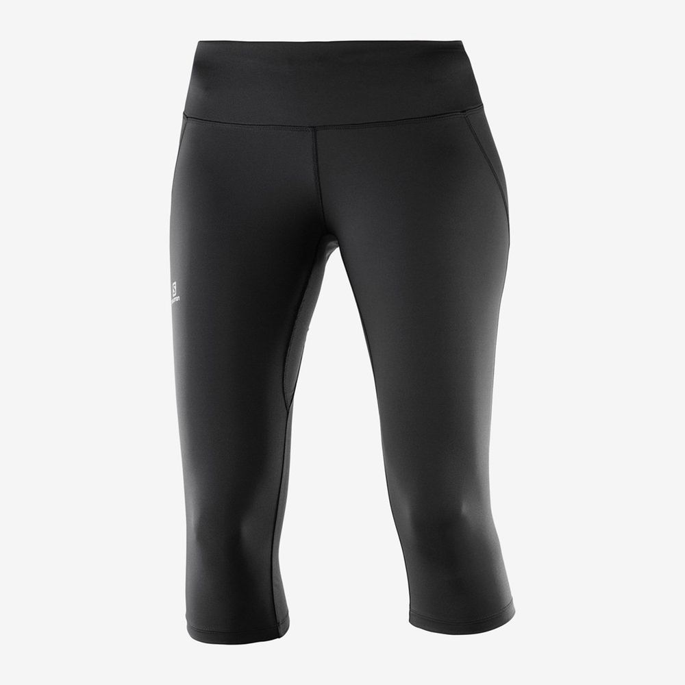 Tights Salomon AGILE MID Femme Noir | YPMAR-6758