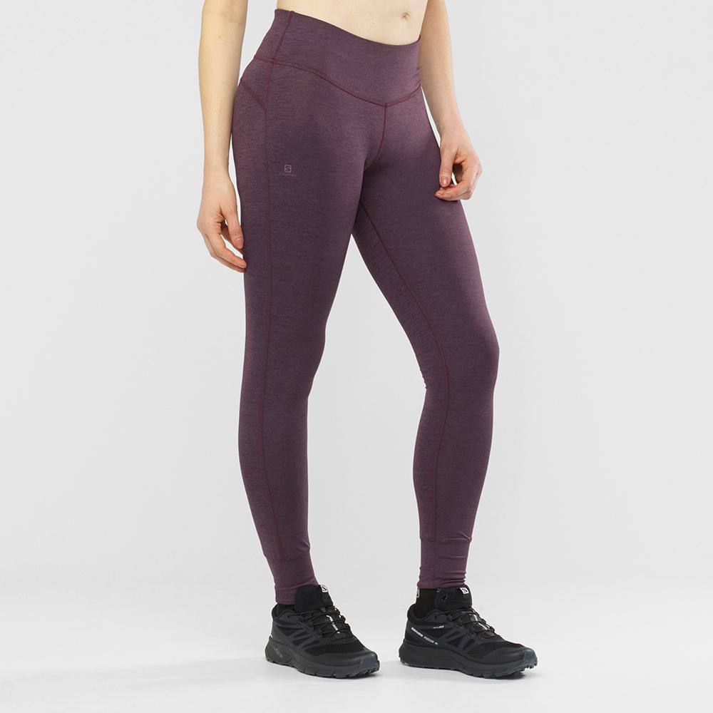 Tights Salomon COMET TECH LEG W Femme Violette | DZUER-0846