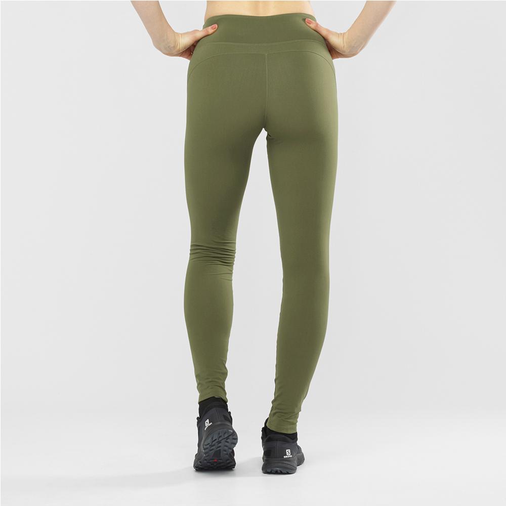 Tights Salomon COMET WARM W Femme Vert Olive | PLHOA-1873