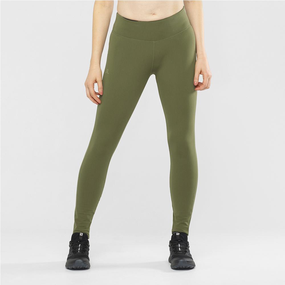 Tights Salomon COMET WARM W Femme Vert Olive | PLHOA-1873