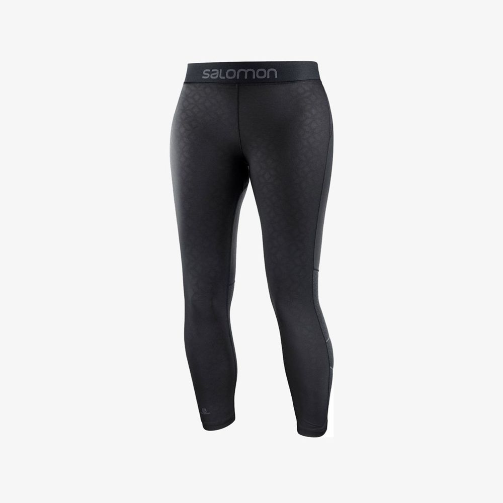 Tights Salomon ELEVATE AERO 7/8 Femme Noir | QYFIA-1697