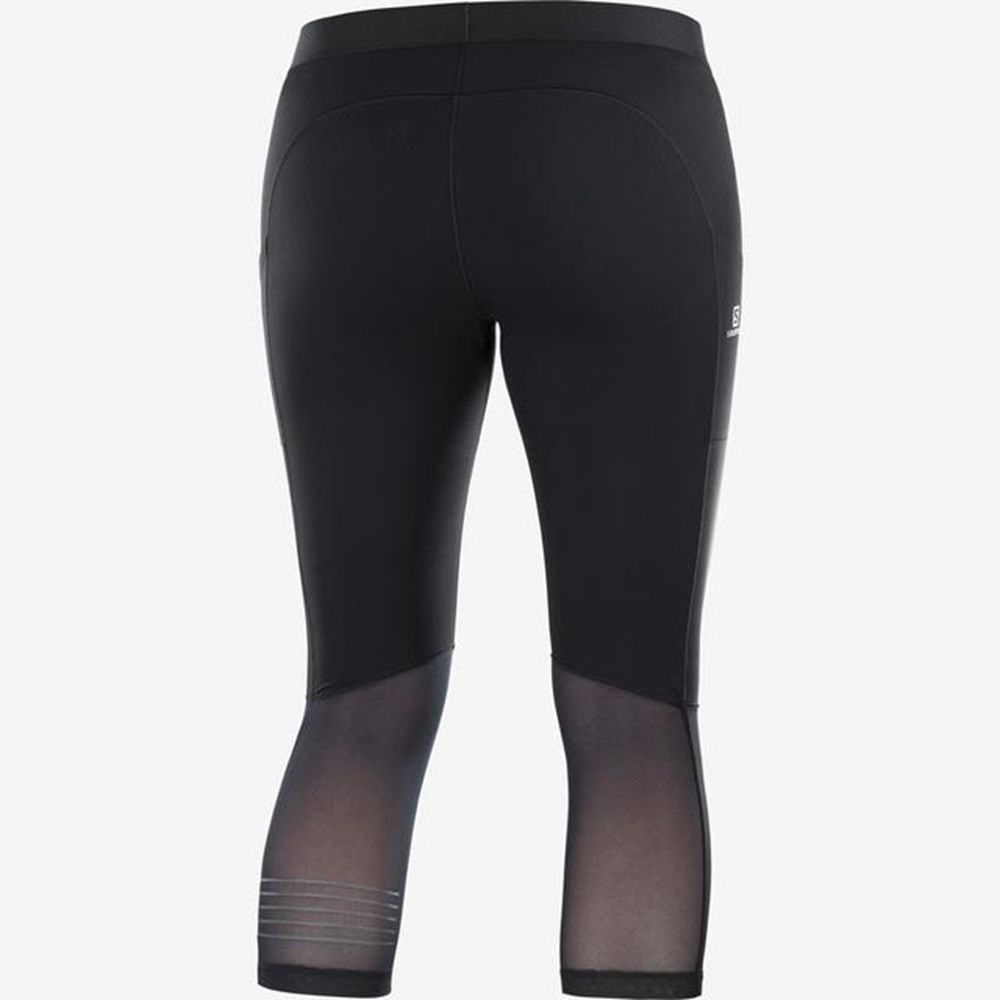 Tights Salomon SUPPORT MID Femme Noir | CLFKT-1069