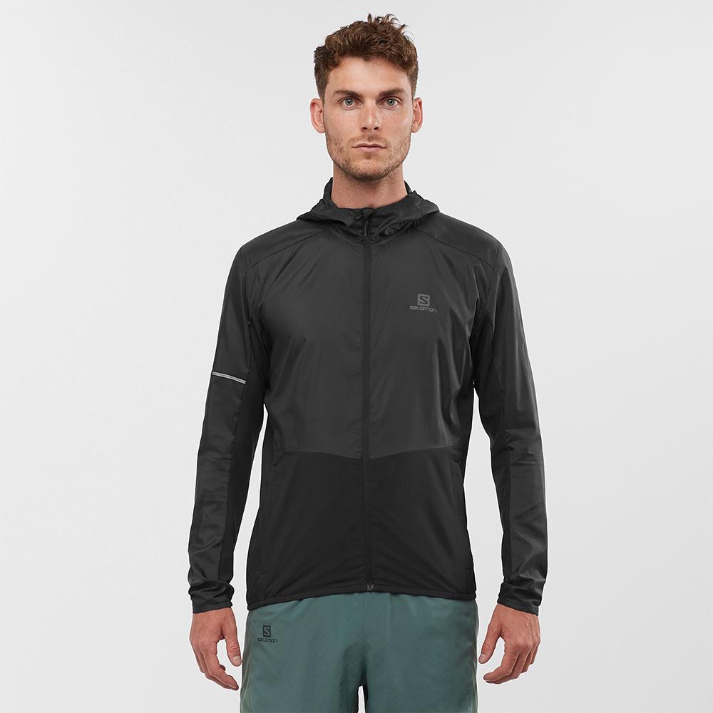 Vestes Salomon AGILE FZ M Homme Noir | GUFVS-1436