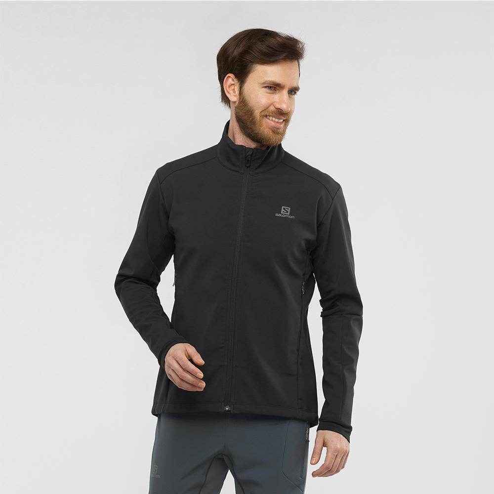 Vestes Salomon AGILE SOFTSHELL JKT M Homme Noir | ATCKS-7865