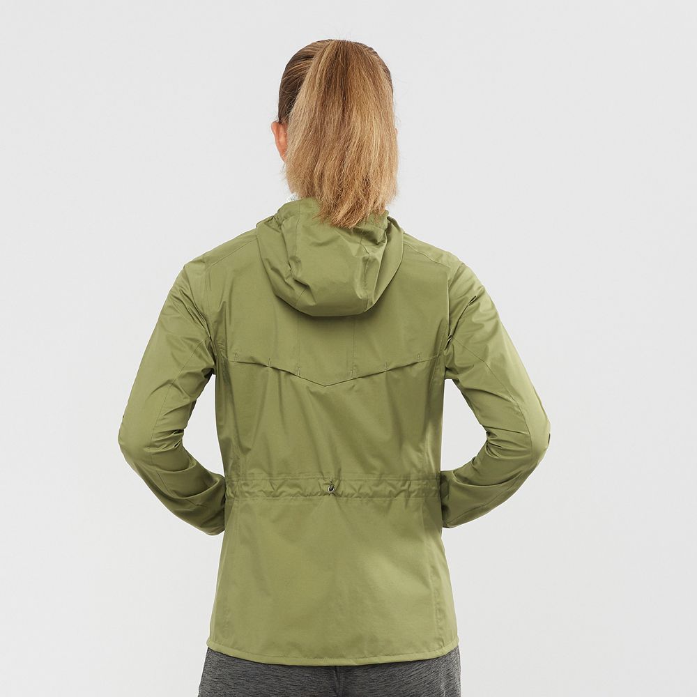 Vestes Salomon BONATTI WATERPROOF Femme Vert Olive Vert | QINWM-8726