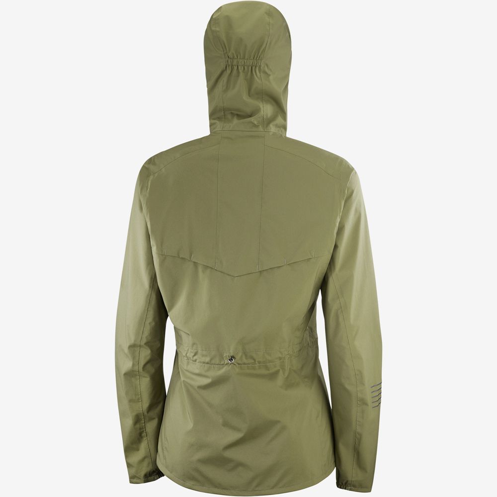 Vestes Salomon BONATTI WATERPROOF Femme Vert Olive Vert | QINWM-8726