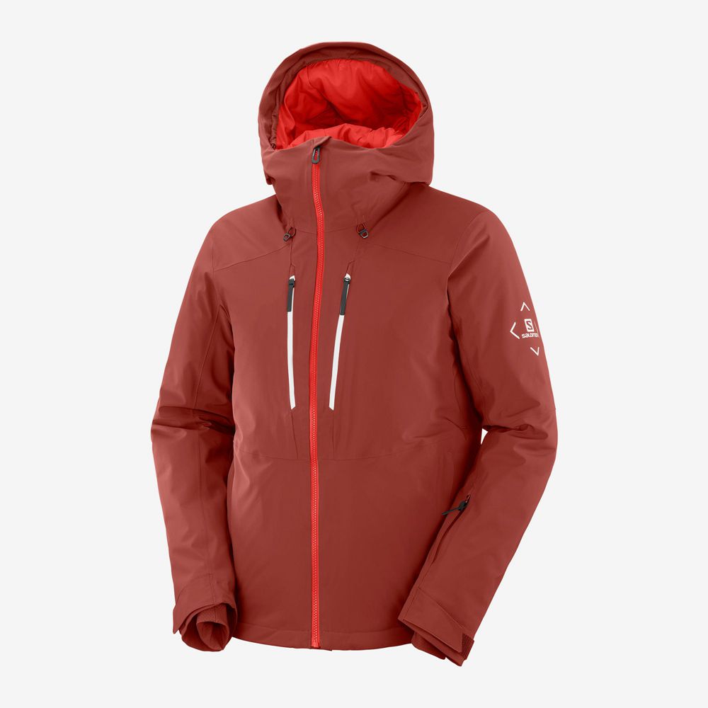 Vestes Salomon HIGHLAND Ski Homme Marron | KEPHL-3269