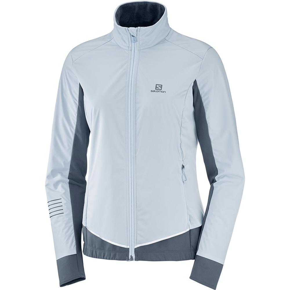 Vestes Salomon LIGHTNING LIGHTSHELL JKT W Femme Bleu | WREOC-7469