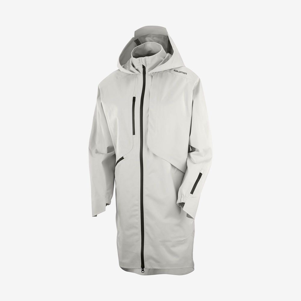 Vestes Salomon OUTLIFE WP COMMUTER PARKA W Waterproof Femme Sliver | FHOIQ-4527