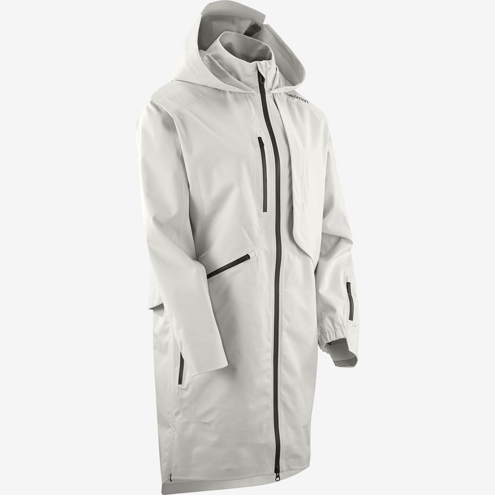 Vestes Salomon OUTLIFE WP COMMUTER PARKA W Waterproof Femme Sliver | FHOIQ-4527