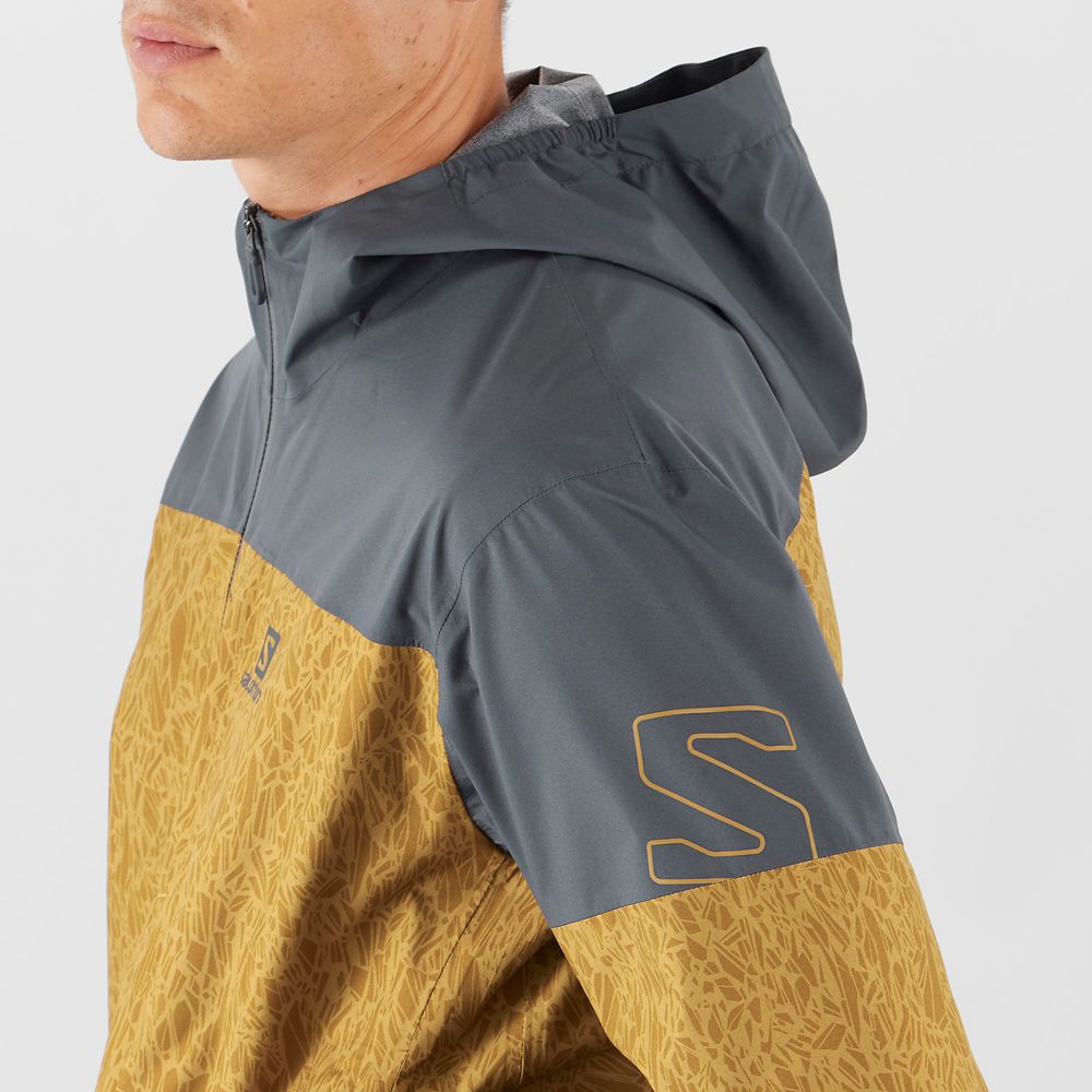 Vestes Salomon OUTRACK WATERPROOF 2.5L Homme Jaune | CJZUY-3042