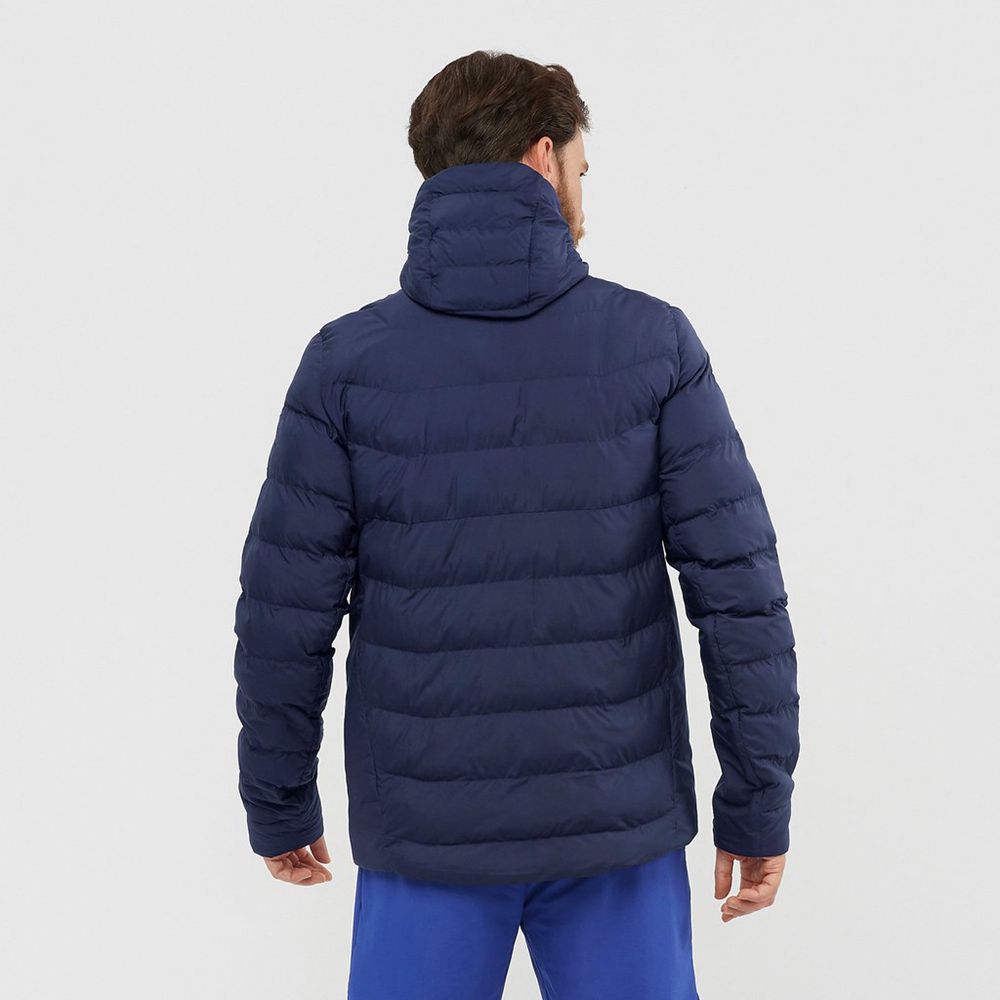 Vestes Salomon SIGHT STORM HOODIE Homme Bleu Marine | YXLOD-7186