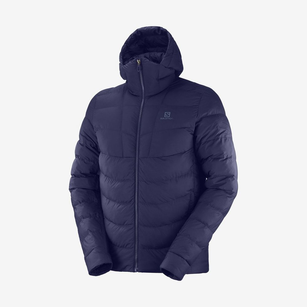 Vestes Salomon SIGHT STORM HOODIE Homme Bleu Marine | YXLOD-7186