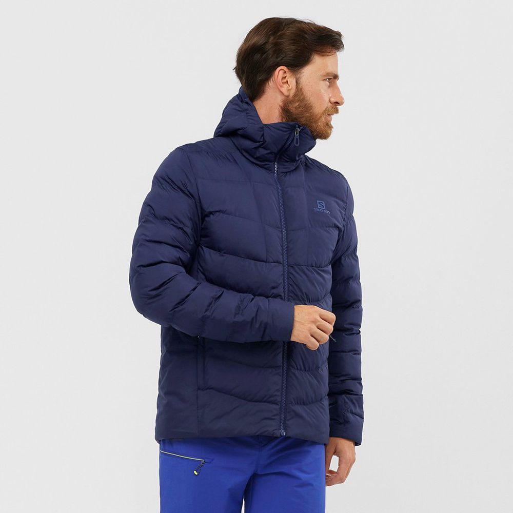 Vestes Salomon SIGHT STORM HOODIE Homme Bleu Marine | YXLOD-7186