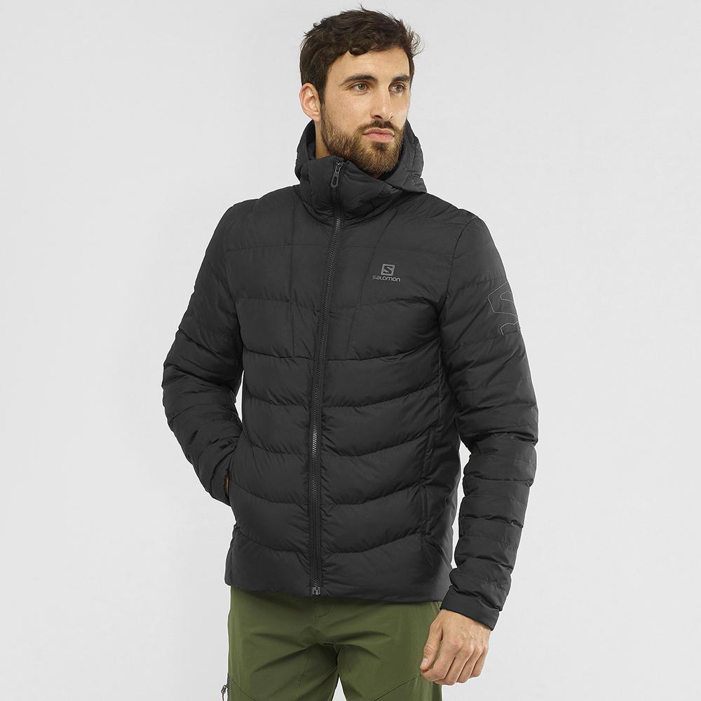 Vestes Salomon SIGHT STORM HOODIE M Homme Noir | TENQV-7508