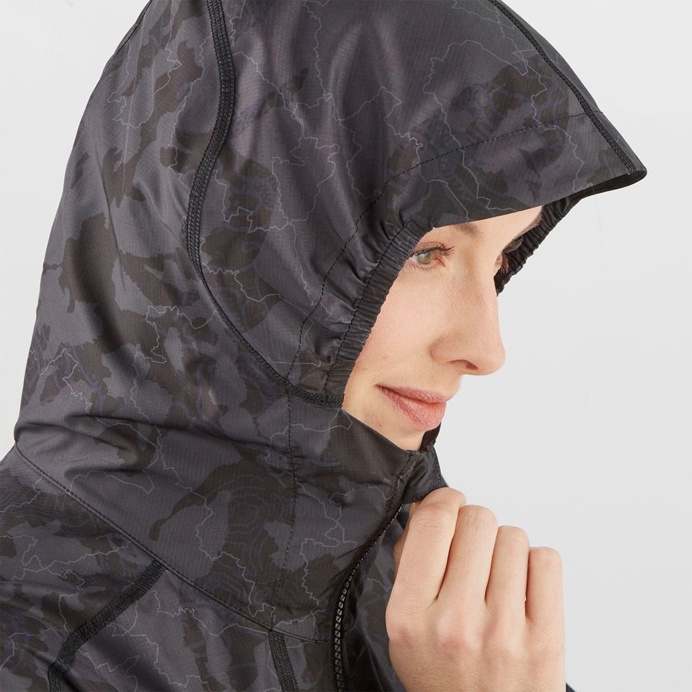 Wind Breakers Salomon OUTLIFE PACKABLE SHELL U Homme Noir | HSDTX-8625